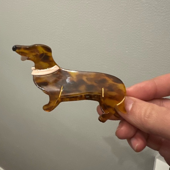 Tortoiseshell Dachshund Hair Clip Hair Claw - Picture 4 of 4